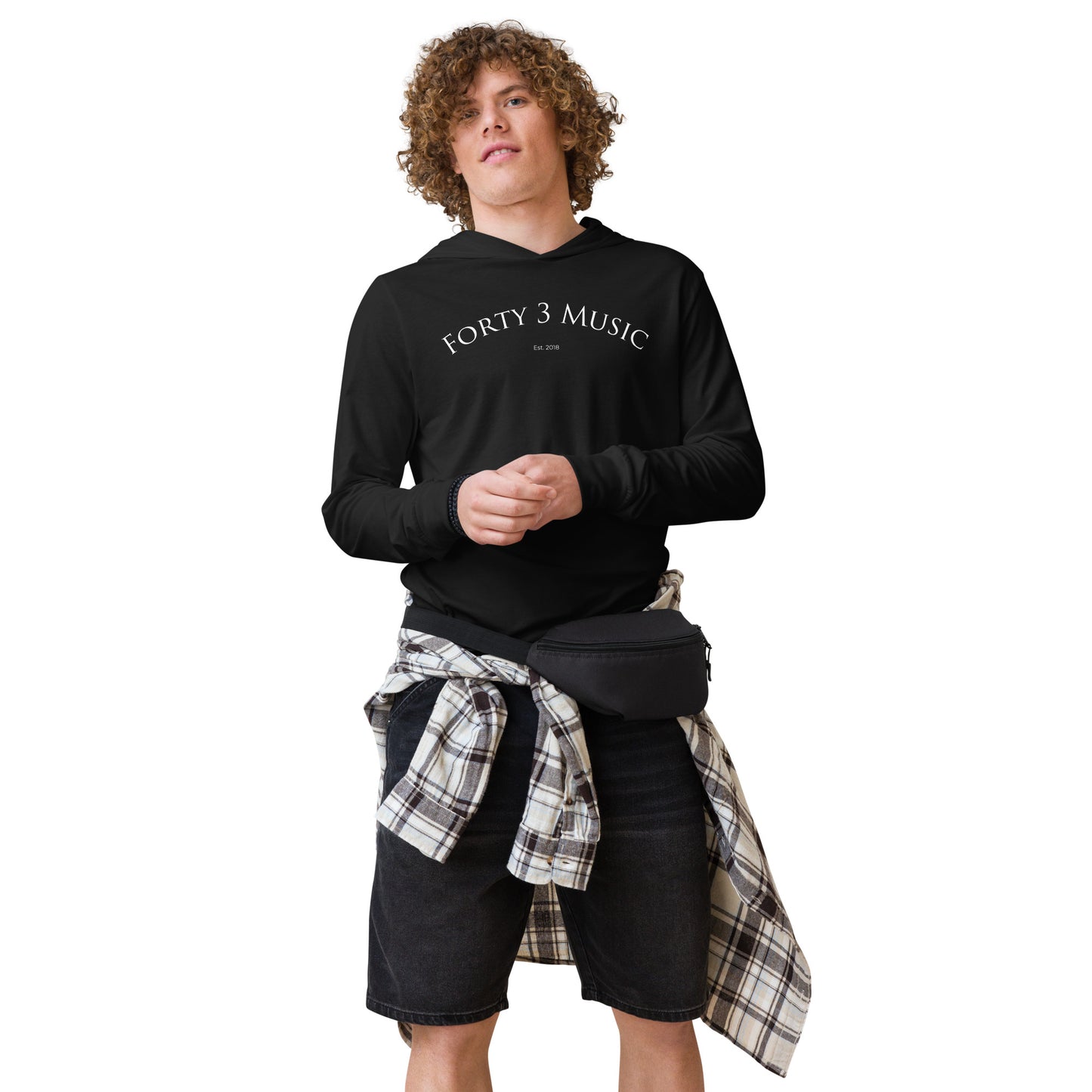 Forty 3 Music Hoodie Tee – Lightweight Long-Sleeve Streetwear Top