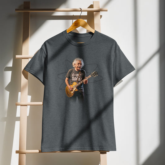 E=MC² Rock Einstein Guitar Tee – Unisex DryBlend® Graphic T-Shirt