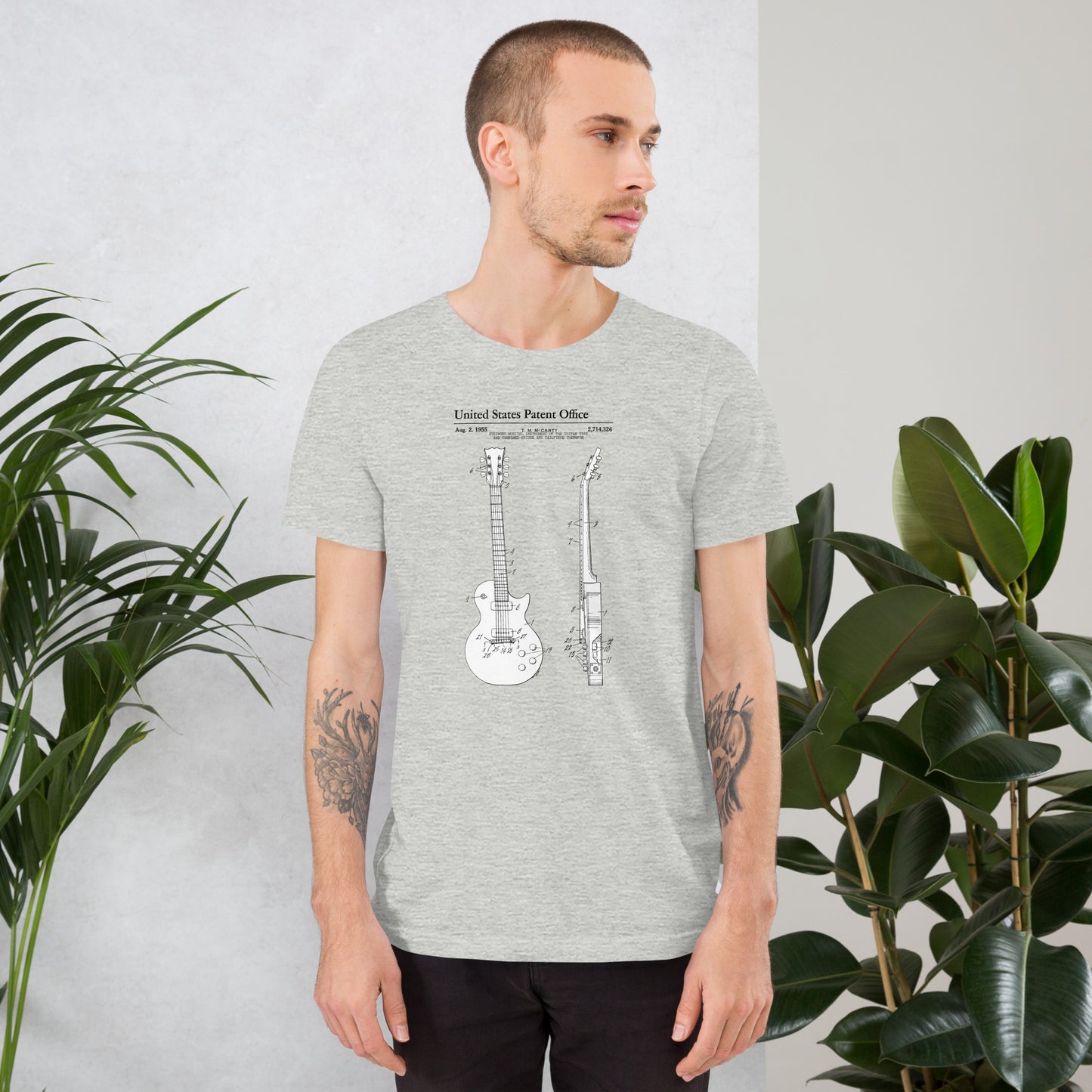 Guitar Patent Unisex T-Shirt – Vintage Musician Graphic Tee for Guitar Enthusiasts