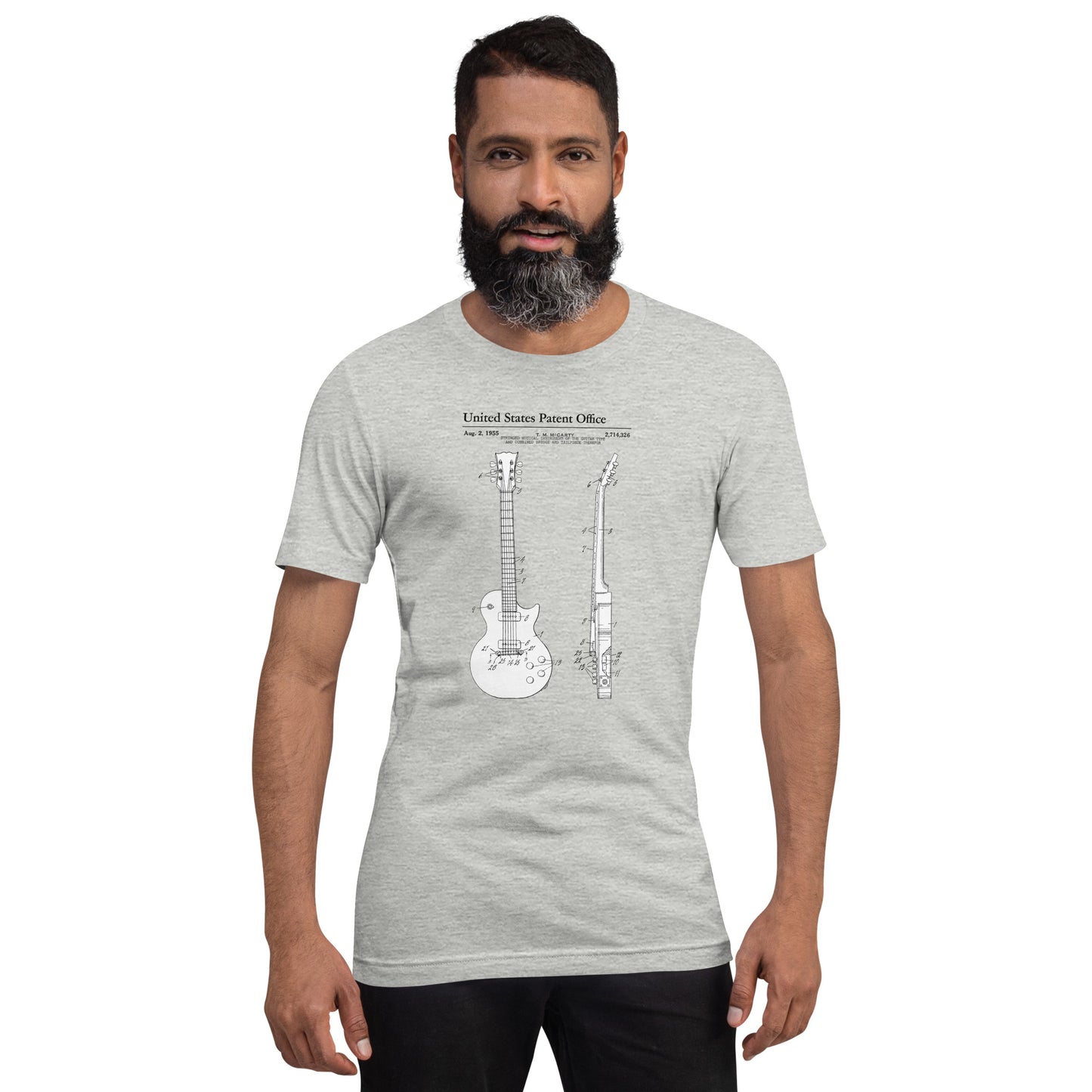 Guitar Patent Unisex T-Shirt – Vintage Musician Graphic Tee for Guitar Enthusiasts