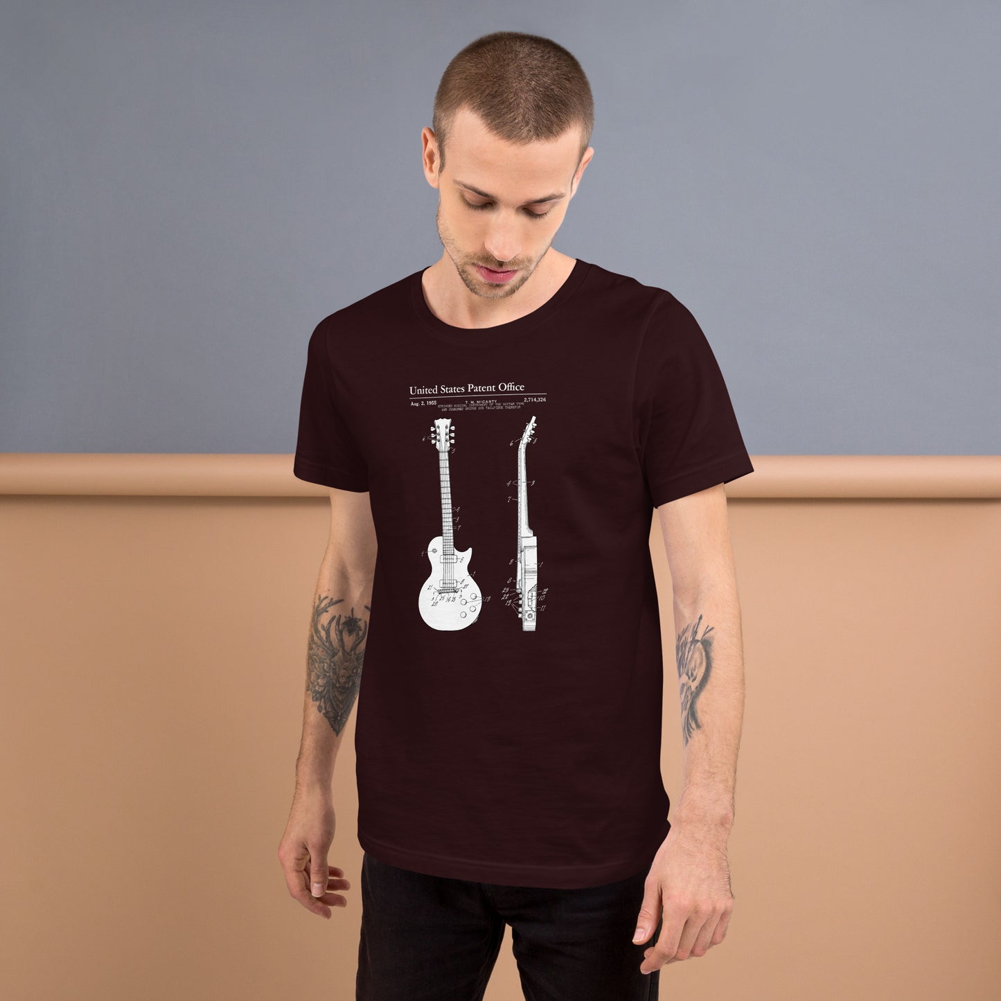 Guitar Patent Unisex T-Shirt – Vintage Musician Graphic Tee for Guitar Enthusiasts