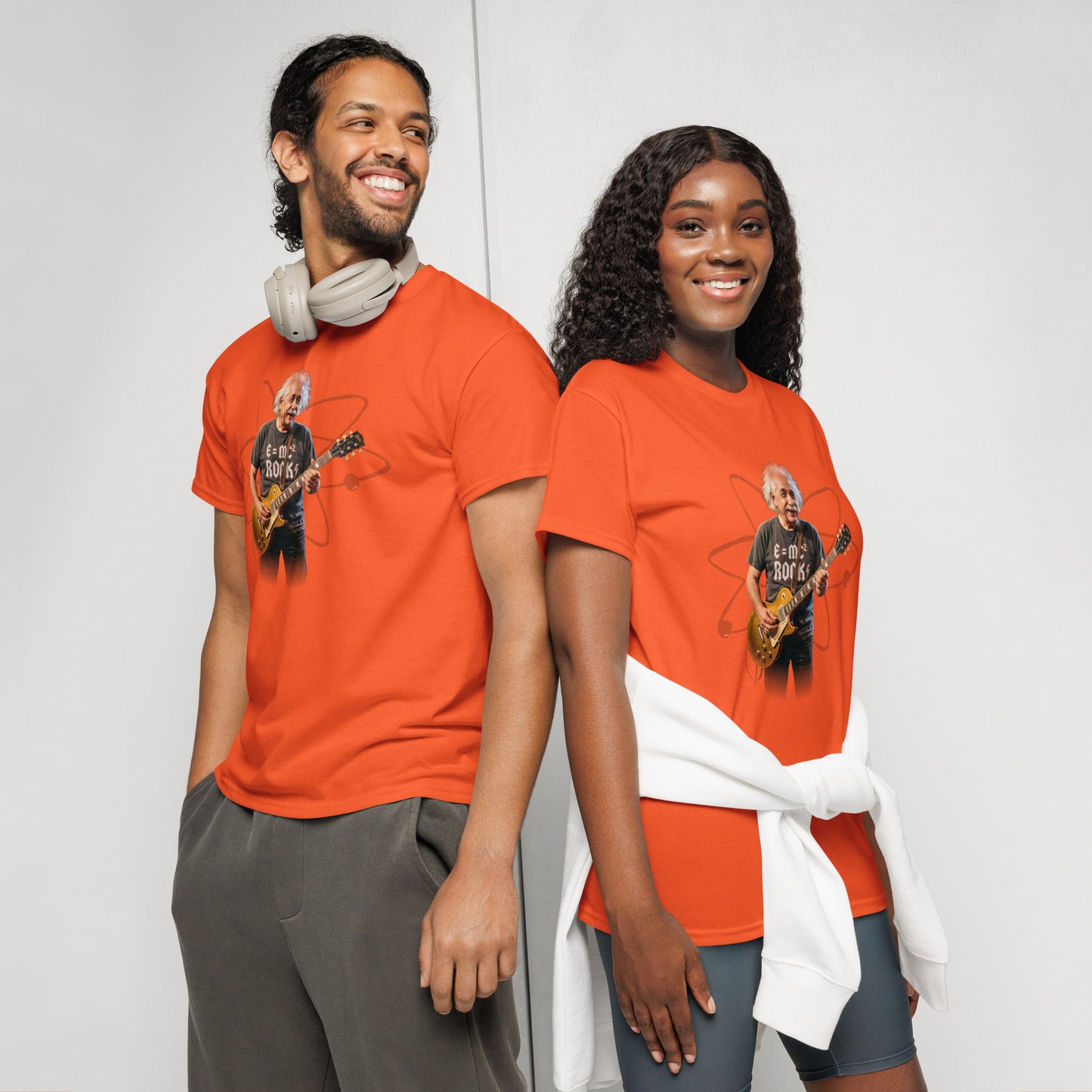E=MC² Rock Einstein Guitar Tee – Unisex DryBlend® Graphic T-Shirt