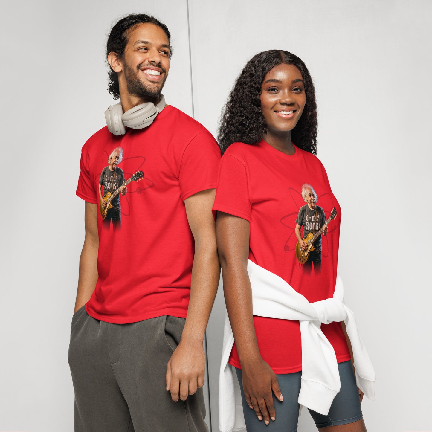 E=MC² Rock Einstein Guitar Tee – Unisex DryBlend® Graphic T-Shirt