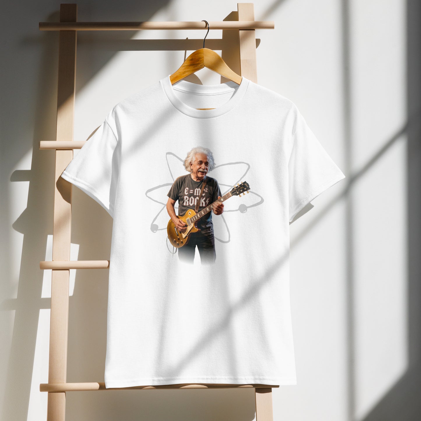 E=MC² Rock Einstein Guitar Tee – Unisex DryBlend® Graphic T-Shirt