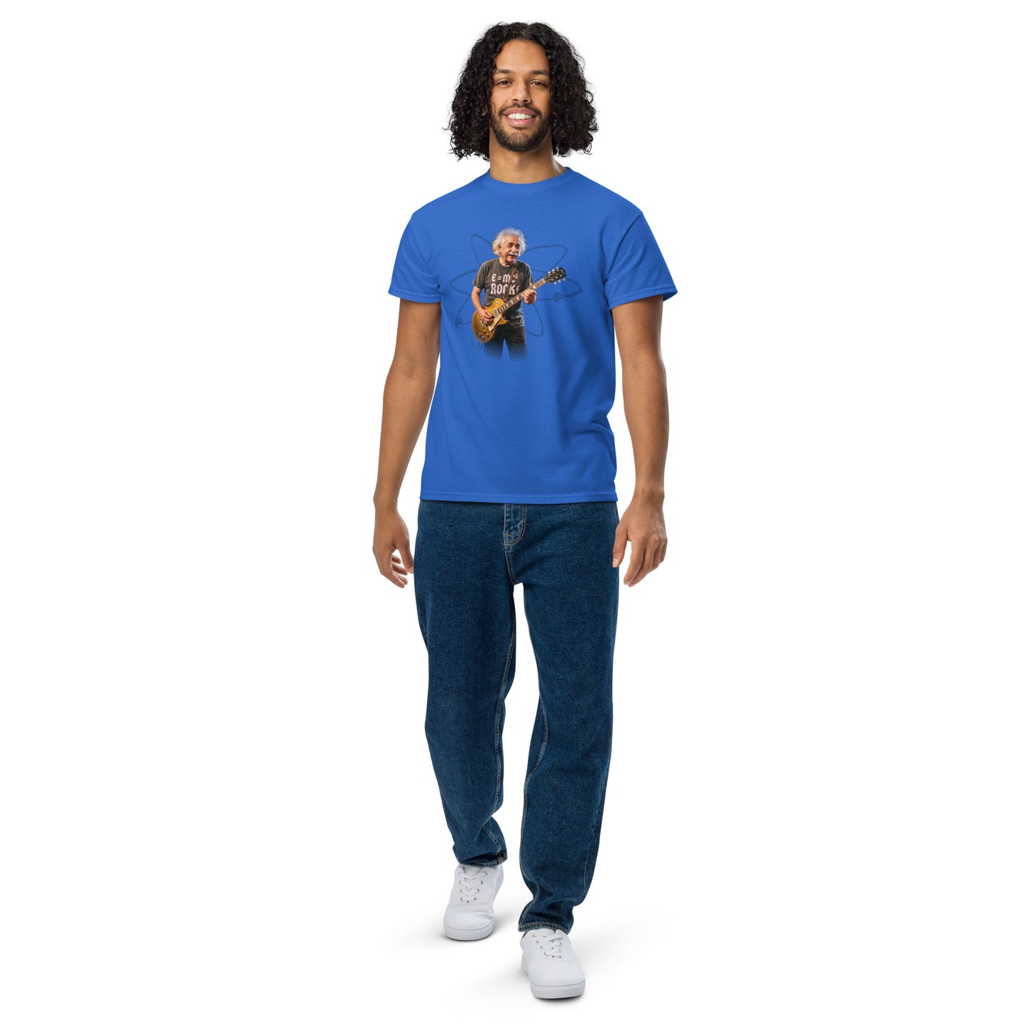 E=MC² Rock Einstein Guitar Tee – Unisex DryBlend® Graphic T-Shirt