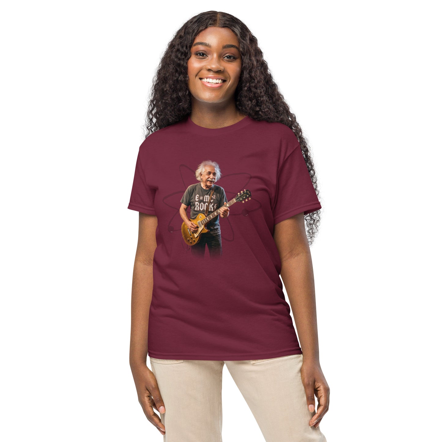 E=MC² Rock Einstein Guitar Tee – Unisex DryBlend® Graphic T-Shirt