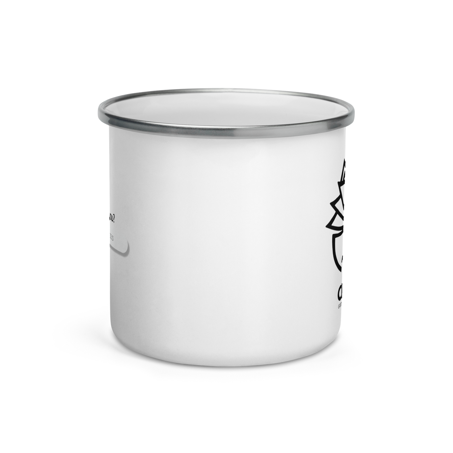 ChatGOD 12 oz Enamel Coffee Mug – Durable & Stylish Campfire Cup