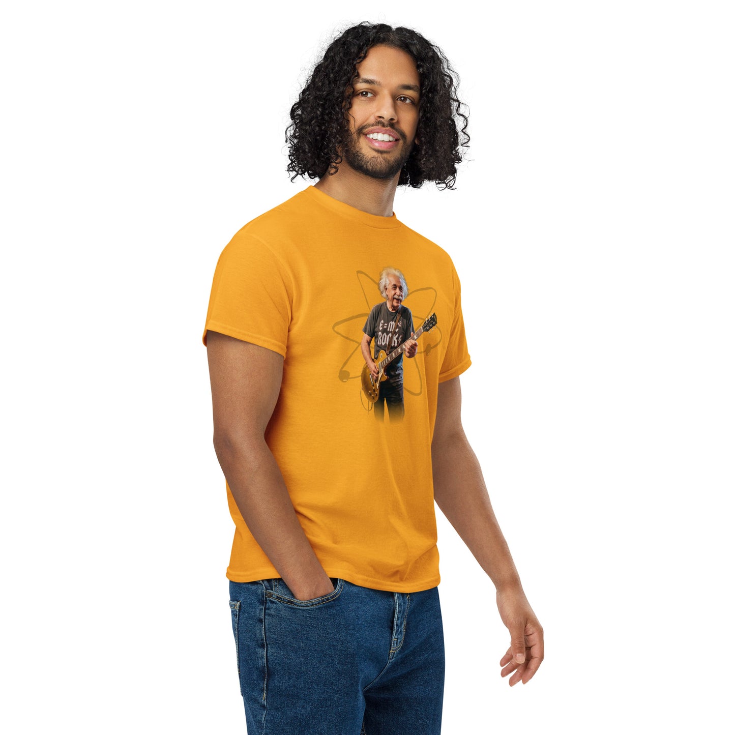 E=MC² Rock Einstein Guitar Tee – Unisex DryBlend® Graphic T-Shirt